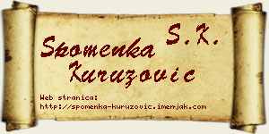 Spomenka Kuruzović vizit kartica